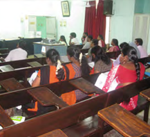 Group of Indian students learning in a classroom setting