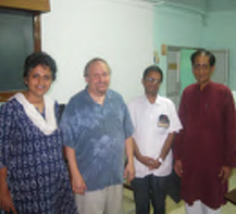 Dr. Binayak Sen with Richard Groves and Dr. Reena George in Vellore, India 