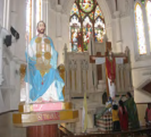 Catholic church sanctuary in India