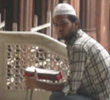 Young religious man praying